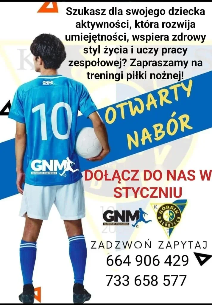 Plakat - nabory zawodników do GNM